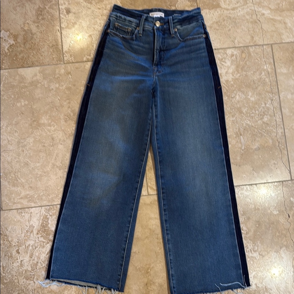 Good American Good Waist Side Stripe Jeans